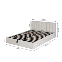 Load image into Gallery viewer, Slat Queen Gas Lift Bed Frame - Linen Beige