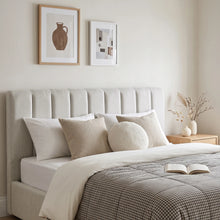 Load image into Gallery viewer, Slat Queen Gas Lift Bed Frame - Linen Beige