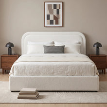 Load image into Gallery viewer, Fuzz Boucle Queen Gas Lift Bed Frame - White