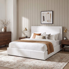 Load image into Gallery viewer, lt11176-block-queen-gas-lift-bed-frame-white-2610101