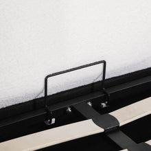 Load image into Gallery viewer, Bub Boucle Queen Gas Lift Bed Frame - White