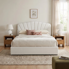Load image into Gallery viewer, Shell Queen Gas Lift Bed Frame - Beige