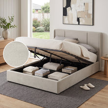 Load image into Gallery viewer, Trim Queen Gas Lift Bed Frame - Oatmeal