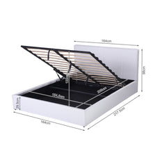 Load image into Gallery viewer, Zenith Queen Gas Lift Bed Frame - White