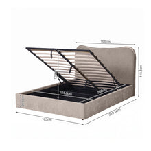 Load image into Gallery viewer, Lylo Queen Gas Lift Bed Frame - Linen Beige