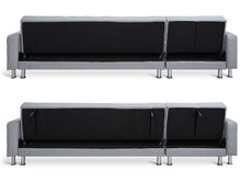 Load image into Gallery viewer, Minnesota 5 Seater Sofa Bed Futon with Chaise - Grey