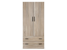 Load image into Gallery viewer, Bram 2 Door Wardrobe with 2 Drawers - Maple
