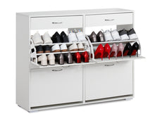 Load image into Gallery viewer, Rotoroa 6 Drawer Shoe Cabinet Storage Rack - White