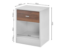 Load image into Gallery viewer, Quilo Wooden Bedside Table - Walnut