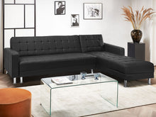 Load image into Gallery viewer, Minnesota 5 Seater Sofa Bed Futon with Chaise - Black