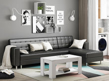 Load image into Gallery viewer, Minnesota 5 Seater Sofa Bed Futon with Chaise - Black