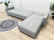Load image into Gallery viewer, Minnesota 5 Seater Sofa Bed Futon with Chaise - Grey