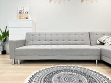 Load image into Gallery viewer, Minnesota 5 Seater Sofa Bed Futon with Chaise - Grey