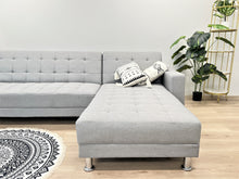 Load image into Gallery viewer, Minnesota 5 Seater Sofa Bed Futon with Chaise - Grey