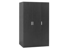 Load image into Gallery viewer, Bram 3 Door Wardrobe Cabinet - Black