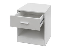 Load image into Gallery viewer, Clayton Bedside Table with Drawer - White