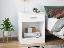 Load image into Gallery viewer, Clayton Bedside Table with Drawer - White