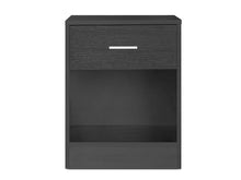 Load image into Gallery viewer, Clayton Bedside Table with Drawer - Black