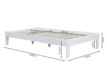 Load image into Gallery viewer, Meri King Single Wooden Bed Frame - White