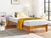 Load image into Gallery viewer, Meri King Single Wooden Bed Frame - Oak