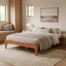 Load image into Gallery viewer, Meri Double Wooden Bed Frame - Oak