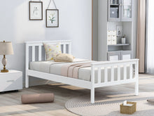 Load image into Gallery viewer, Andes Single Wooden Bed Frame - White