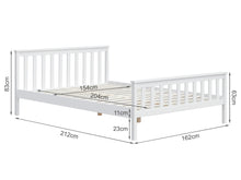 Load image into Gallery viewer, Andes Queen Wooden Bed Frame - White At Betalife