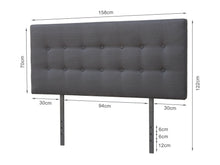 Load image into Gallery viewer, SUSAN Fabric Upholstered Headboard - QUEEN