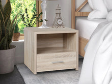 Load image into Gallery viewer, Hassan Bedside Table with 1 Drawer - Oak