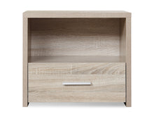 Load image into Gallery viewer, Hassan Bedside Table with 1 Drawer - Oak