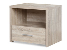 Load image into Gallery viewer, Hassan Bedside Table with 1 Drawer - Oak
