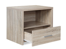 Load image into Gallery viewer, Hassan Bedside Table with 1 Drawer - Oak