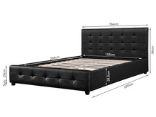 Load image into Gallery viewer, Augusta Queen PU Bed Frame - Black