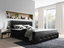 Load image into Gallery viewer, Augusta Queen PU Bed Frame - Black