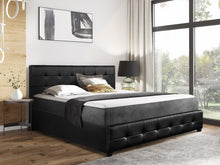 Load image into Gallery viewer, Augusta King PU Bed Frame - Black