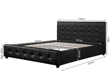 Load image into Gallery viewer, Augusta King PU Bed Frame - Black