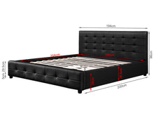 Load image into Gallery viewer, Augusta Super King PU Bed Frame - Black