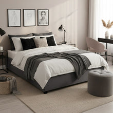 Load image into Gallery viewer, Bromo Fabric Slat Bed Frame - Double