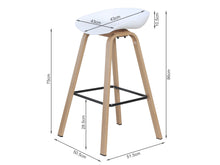 Load image into Gallery viewer, Kai Bar Stool Metal Barstool 75cm - White