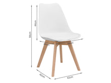 Load image into Gallery viewer, Evelyn Dining Chair Padded - Set of 2 - White