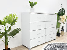 Load image into Gallery viewer, Bram Tallboy 8 Drawer Chest Dresser - White