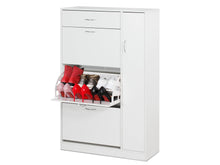Load image into Gallery viewer, Horotea 4 Drawer Shoe Cabinet Storage Rack - White