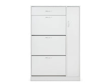 Load image into Gallery viewer, Horotea 4 Drawer Shoe Cabinet Storage Rack - White