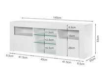 Load image into Gallery viewer, Atka 1.45m LED Entertainment Unit - White
