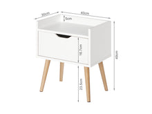 Load image into Gallery viewer, Tomi Bedside Table Nightstand - White
