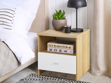 Load image into Gallery viewer, Makalu Wooden Bedside Table Nightstand - Oak