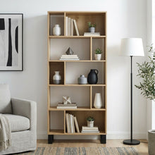 Load image into Gallery viewer, Frohna Bookshelf Display Shelf Bookcase Stand Rack - Oak