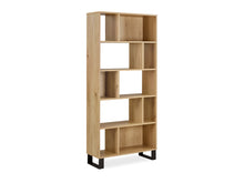 Load image into Gallery viewer, Frohna Bookshelf Display Shelf Bookcase Stand Rack - Oak