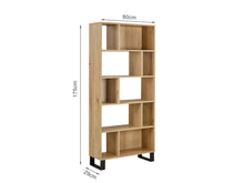 Load image into Gallery viewer, Frohna Bookshelf Display Shelf Bookcase Stand Rack - Oak