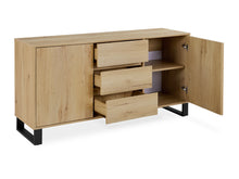 Load image into Gallery viewer, Frohna Sideboard Buffet Table with 3 Drawers - Oak